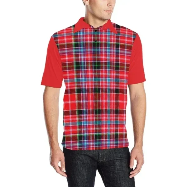 Tartan Polo, Undy Plaid Mens Polo Shirt