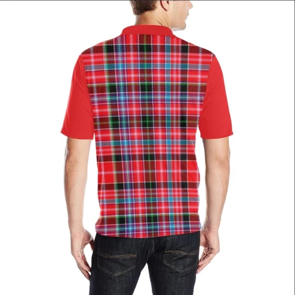 Tartan Polo, Undy Plaid Mens Polo Shirt - Image 2