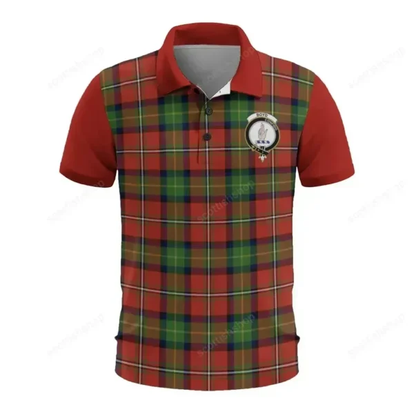 Tartan Polo, Boyd Plaid Mens Polo Shirt