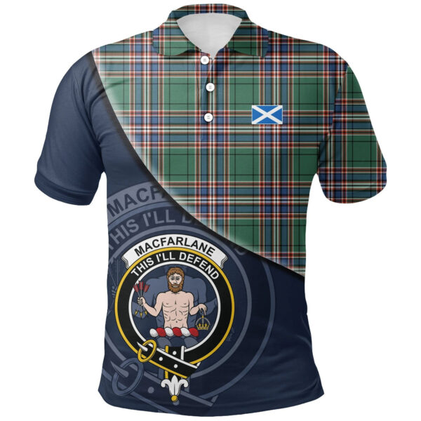 MacFarlane Hunting Ancient Clan Polo Shirt, Scottish Tartan MacFarlane Hunting Ancient Clans Polo Shirt