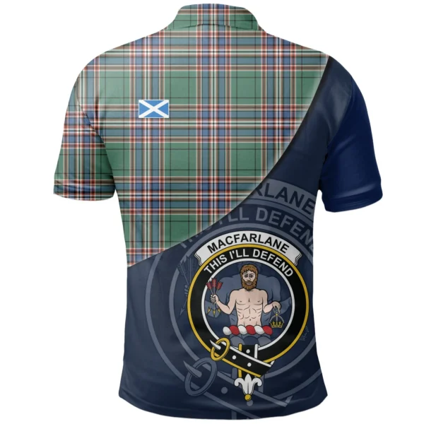 MacFarlane Hunting Ancient Clan Polo Shirt, Scottish Tartan MacFarlane Hunting Ancient Clans Polo Shirt - Image 2