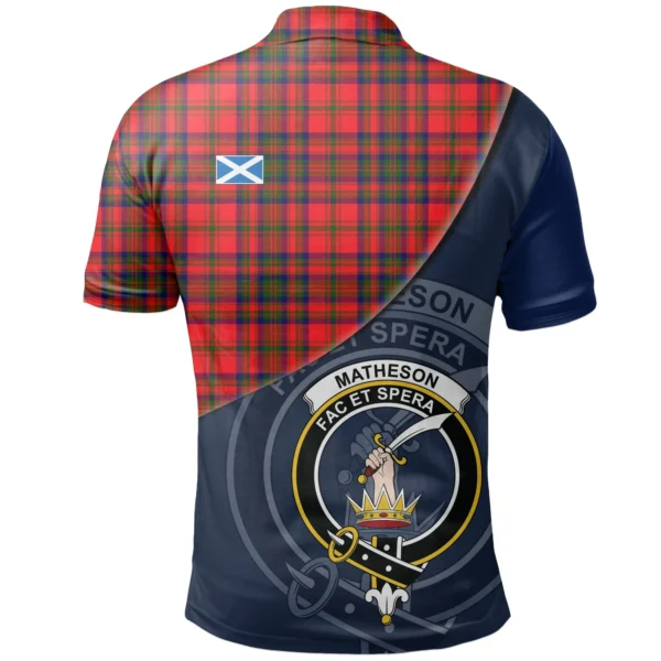 Matheson Modern Clan Polo Shirt, Scottish Tartan Matheson Modern Clans Polo Shirt - Image 2