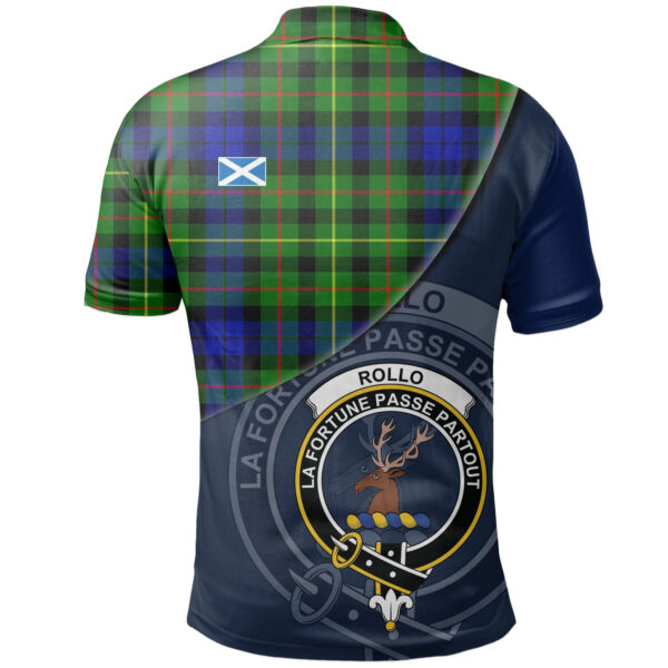 Rollo Modern Clan Polo Shirt, Scottish Tartan Rollo Modern Clans Polo Shirt - Image 2