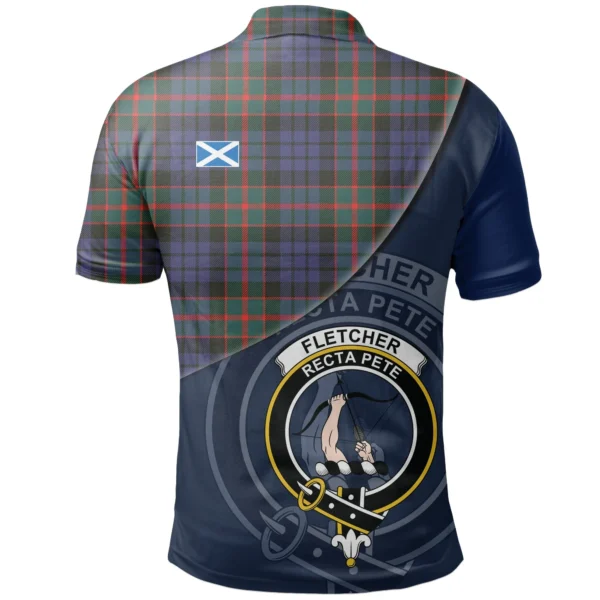 Fletcher of Dunans Clan Polo Shirt, Scottish Tartan Fletcher of Dunans Clans Polo Shirt - Image 2