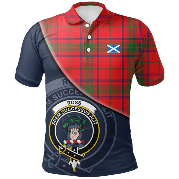 Ross Modern Clan Polo Shirt, Scottish Tartan Ross Modern Clans Polo Shirt