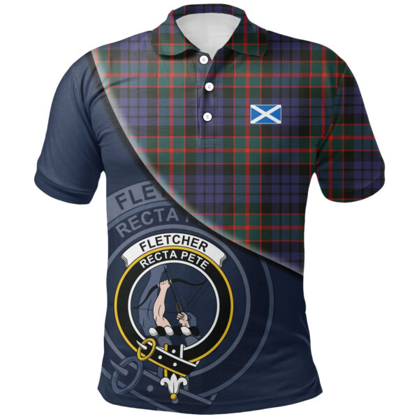 Fletcher of Dunans Clan Polo Shirt, Scottish Tartan Fletcher of Dunans Clans Polo Shirt