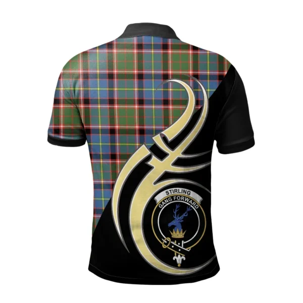 Stirling Bannockburn Clan Polo Shirt, Scottish Tartan Stirling Bannockburn Clans Polo Shirt Believe In Me Style - Image 2