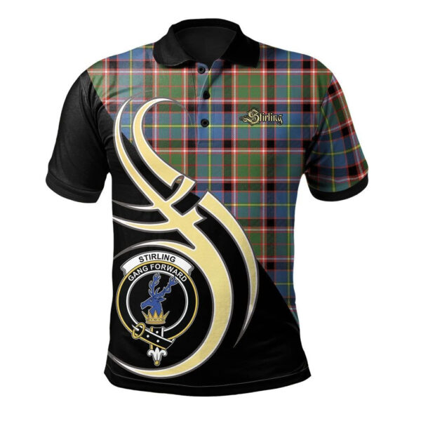 Stirling Bannockburn Clan Polo Shirt, Scottish Tartan Stirling Bannockburn Clans Polo Shirt Believe In Me Style