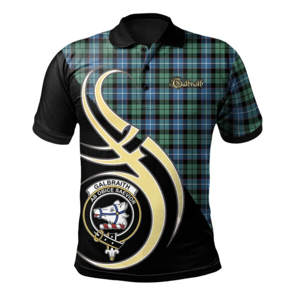 Galbraith Ancient Clan Polo Shirt, Scottish Tartan Galbraith Ancient Clans Polo Shirt Believe In Me Style