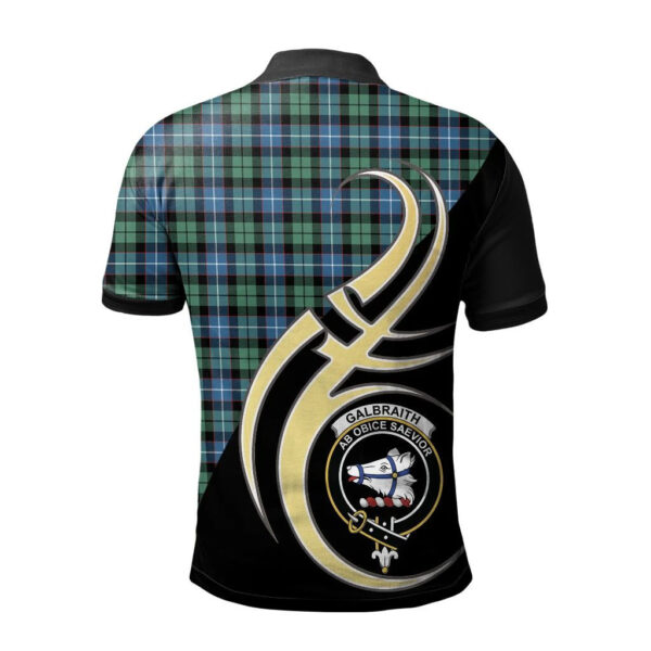 Galbraith Ancient Clan Polo Shirt, Scottish Tartan Galbraith Ancient Clans Polo Shirt Believe In Me Style - Image 2