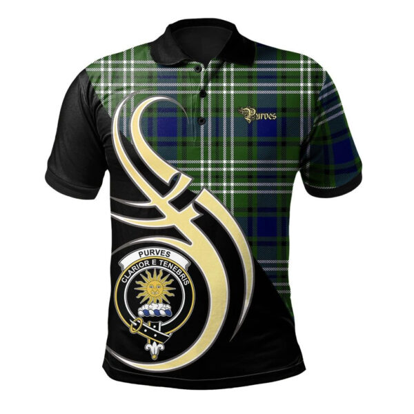 Purves Clan Polo Shirt, Scottish Tartan Purves Clans Polo Shirt Believe In Me Style