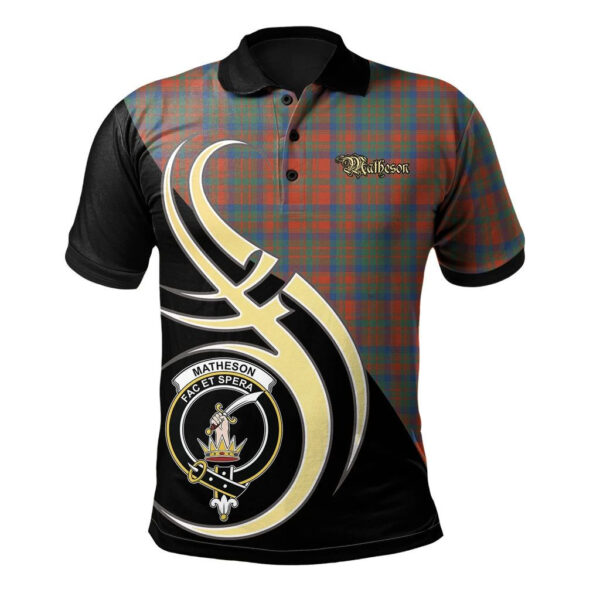 Matheson Ancient Clan Polo Shirt, Scottish Tartan Matheson Ancient Clans Polo Shirt Believe In Me Style