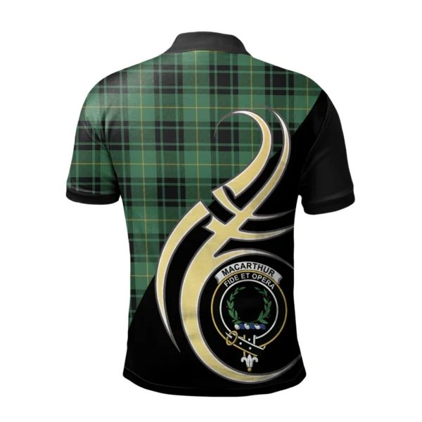 MacArthur Ancient Clan Polo Shirt, Scottish Tartan MacArthur Ancient Clans Polo Shirt Believe In Me Style - Image 2