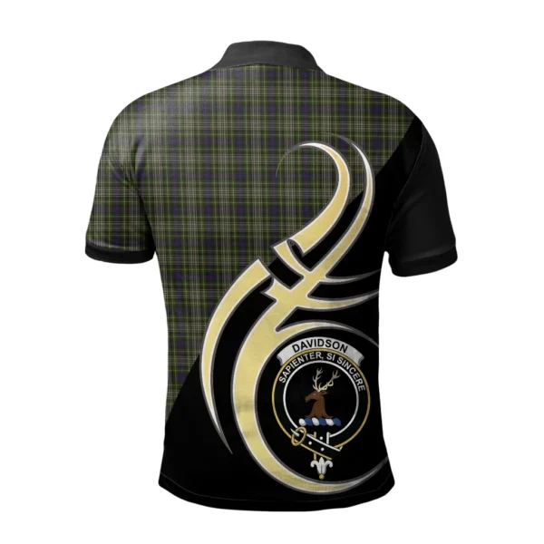 Davidson Tulloch Dress Clan Polo Shirt, Scottish Tartan Davidson Tulloch Dress Clans Polo Shirt Believe In Me Style - Image 2