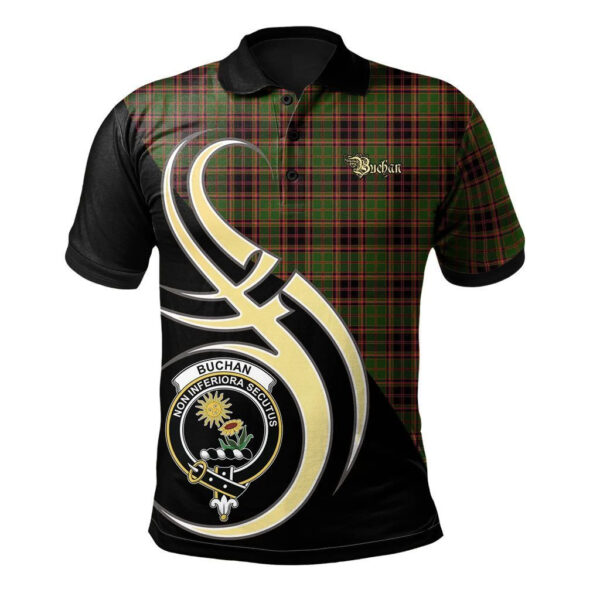 Buchan Modern Clan Polo Shirt, Scottish Tartan Buchan Modern Clans Polo Shirt Believe In Me Style