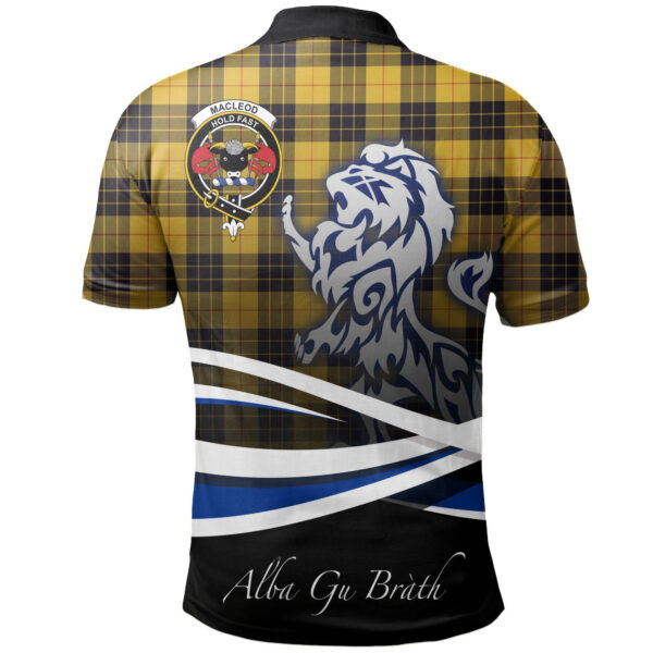 MacLeod of Lewis Ancient Clan Polo Shirt, Scottish Tartan MacLeod of Lewis Ancient Clans Polo Shirt Crest Lion Style - Image 2