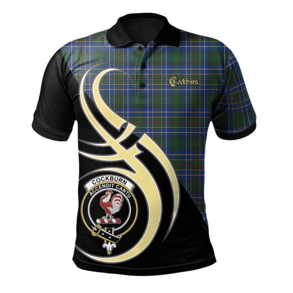 Cockburn Ancient Clan Polo Shirt, Scottish Tartan Cockburn Ancient Clans Polo Shirt Believe In Me Style