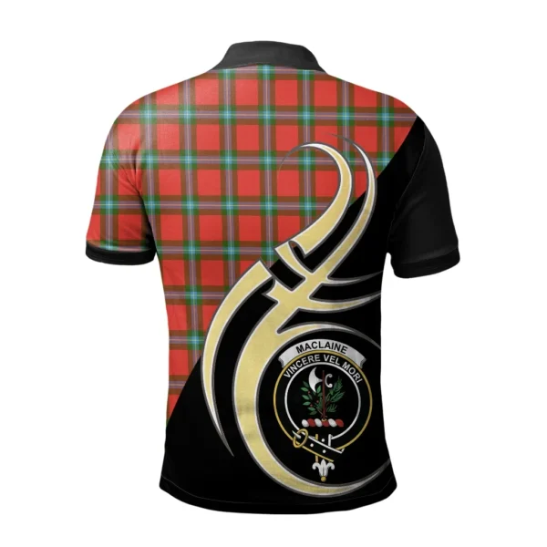 MacLaine of Loch Buie Clan Polo Shirt, Scottish Tartan MacLaine of Loch Buie Clans Polo Shirt Believe In Me Style - Image 2