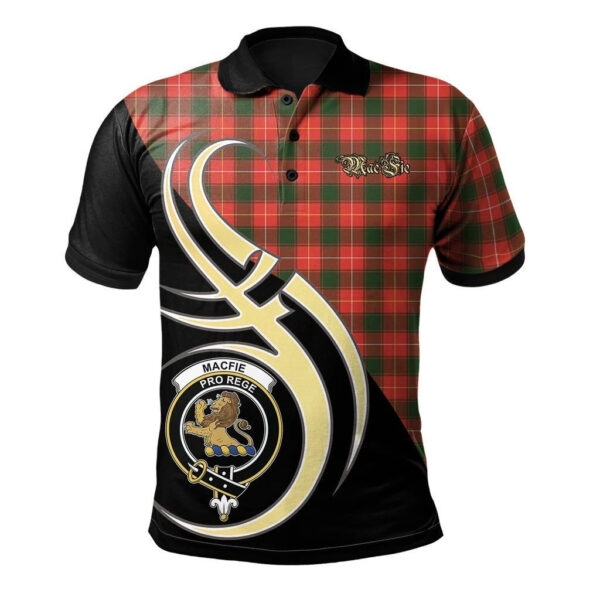 MacFie Clan Polo Shirt, Scottish Tartan MacFie Clans Polo Shirt Believe In Me Style