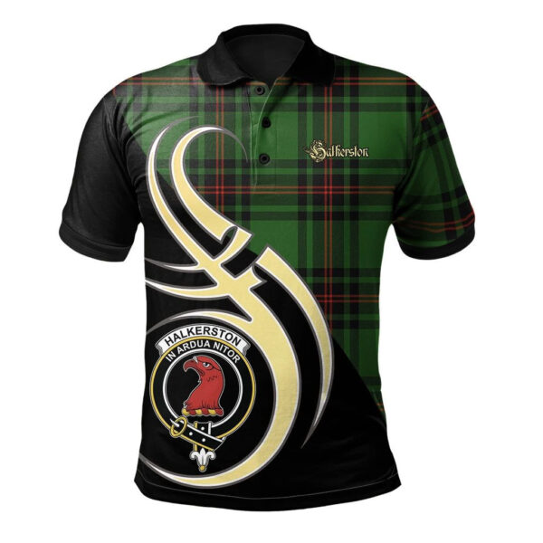 Halkerston Clan Polo Shirt, Scottish Tartan Halkerston Clans Polo Shirt Believe In Me Style