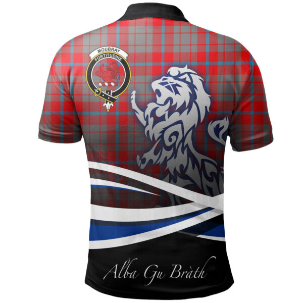 Moubray Clan Polo Shirt, Scottish Tartan Moubray Clans Polo Shirt Crest Lion Style - Image 2