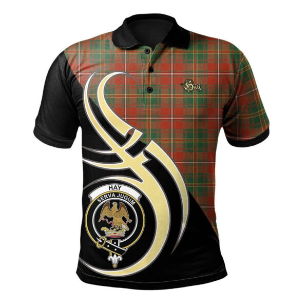 Hay Ancient Clan Polo Shirt, Scottish Tartan Hay Ancient Clans Polo Shirt Believe In Me Style