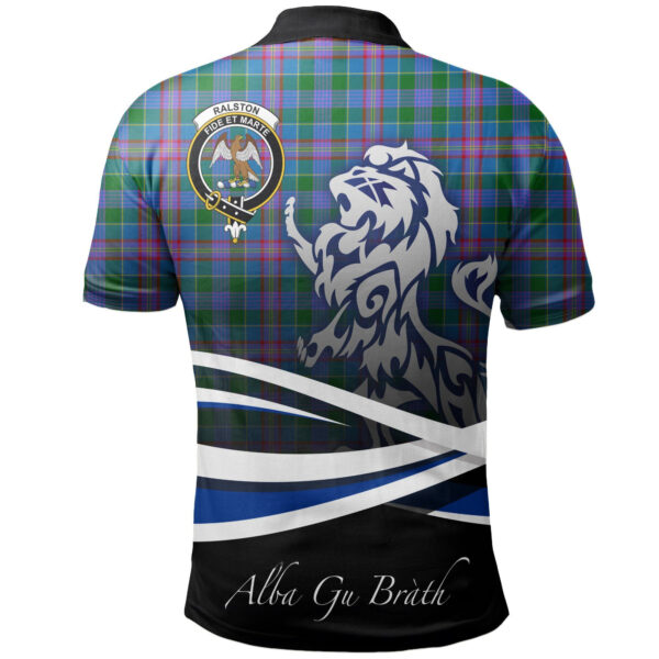 Ralston Clan Polo Shirt, Scottish Tartan Ralston Clans Polo Shirt Crest Lion Style - Image 2