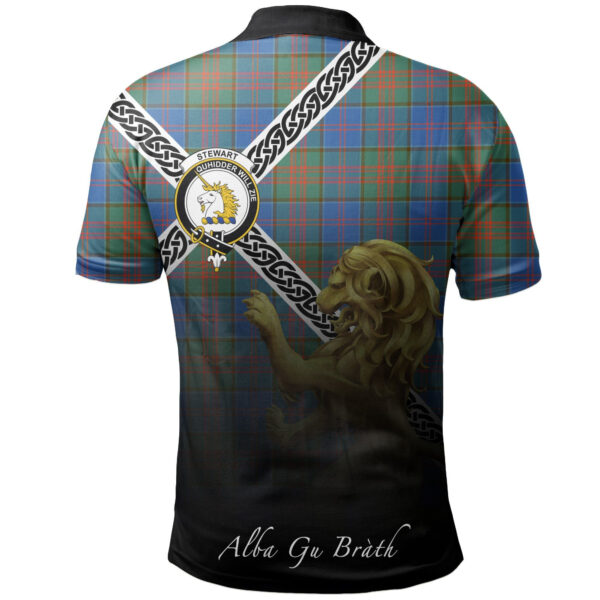 Stewart of Appin Hunting Ancient Clan Polo Shirt, Scottish Tartan Stewart of Appin Hunting Ancient Clans Polo Shirt Celtic Lion Style - Image 2