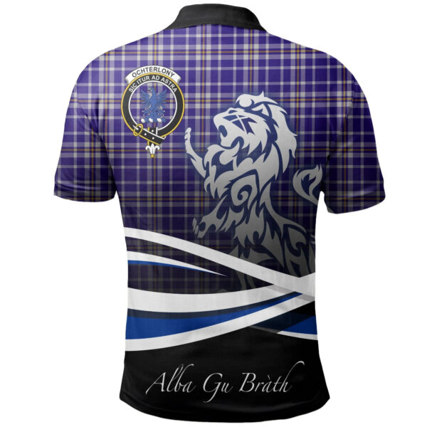 Ochterlony Clan Polo Shirt, Scottish Tartan Ochterlony Clans Polo Shirt Crest Lion Style - Image 2