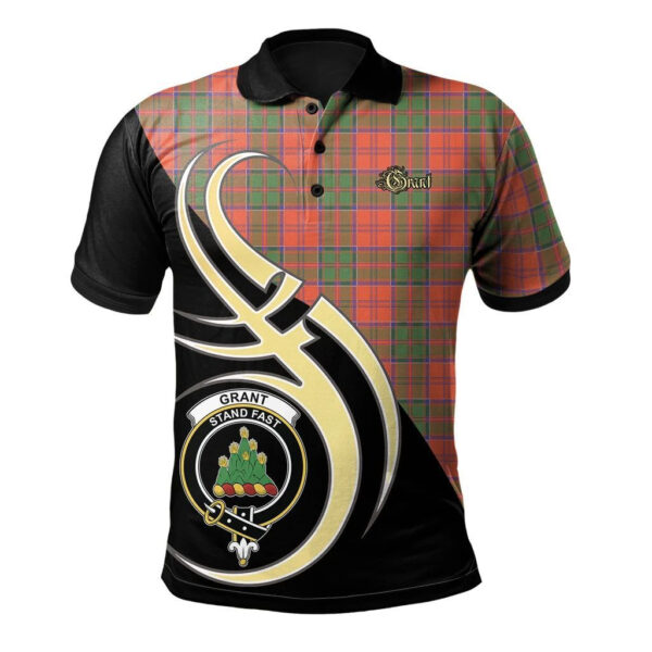 Grant Ancient Clan Polo Shirt, Scottish Tartan Grant Ancient Clans Polo Shirt Believe In Me Style