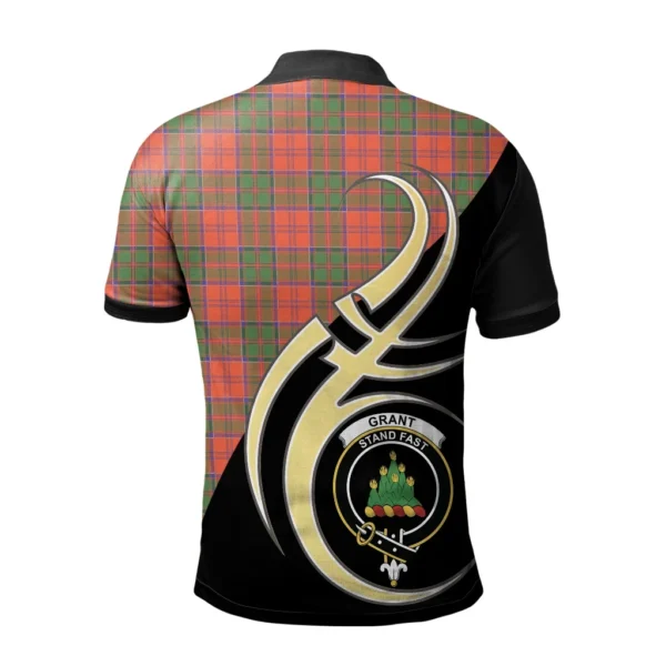 Grant Ancient Clan Polo Shirt, Scottish Tartan Grant Ancient Clans Polo Shirt Believe In Me Style - Image 2