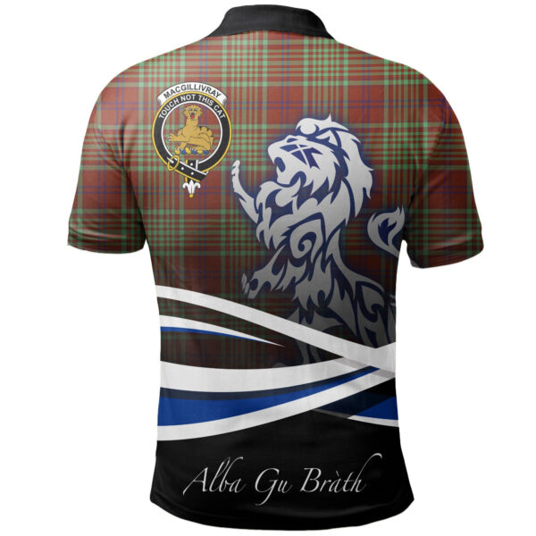 MacGillivray Hunting Ancient Clan Polo Shirt, Scottish Tartan MacGillivray Hunting Ancient Clans Polo Shirt Crest Lion Style - Image 2