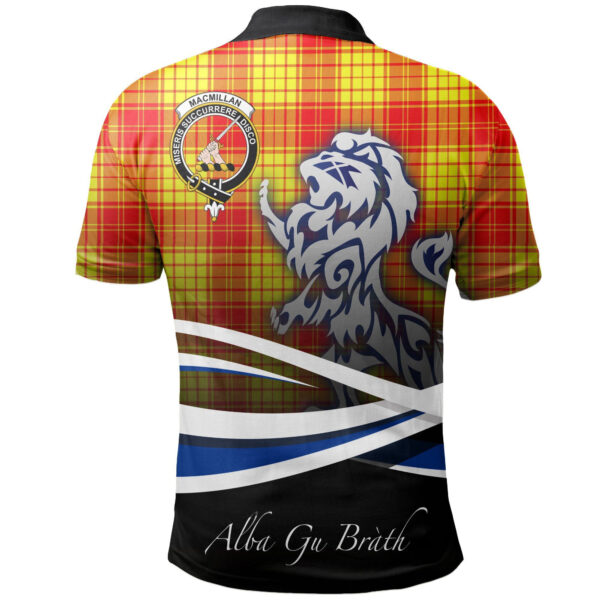 MacMillan Clan Clan Polo Shirt, Scottish Tartan MacMillan Clan Clans Polo Shirt Crest Lion Style - Image 2