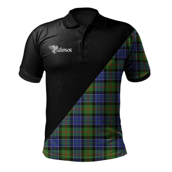 Paterson Clan Polo Shirt, Scottish Tartan Paterson Clans Polo Shirt Military Style