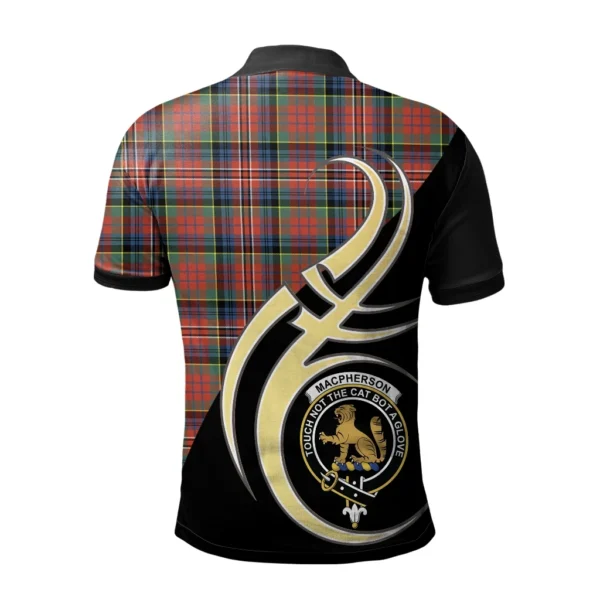 MacPherson Ancient Clan Polo Shirt, Scottish Tartan MacPherson Ancient Clans Polo Shirt Believe In Me Style - Image 2