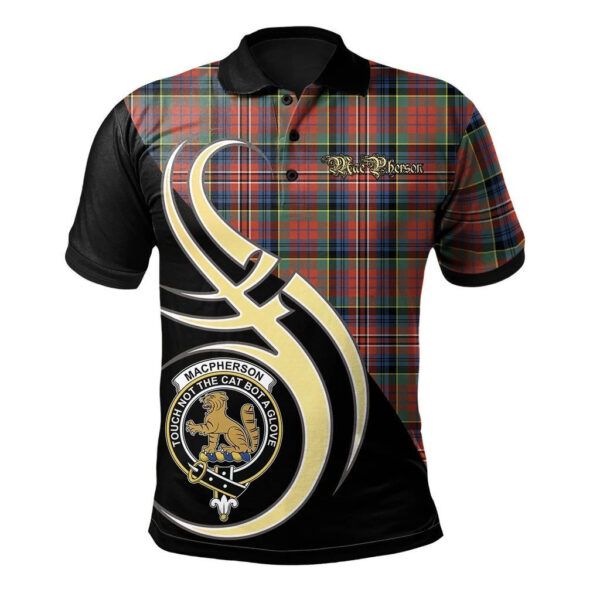 MacPherson Ancient Clan Polo Shirt, Scottish Tartan MacPherson Ancient Clans Polo Shirt Believe In Me Style