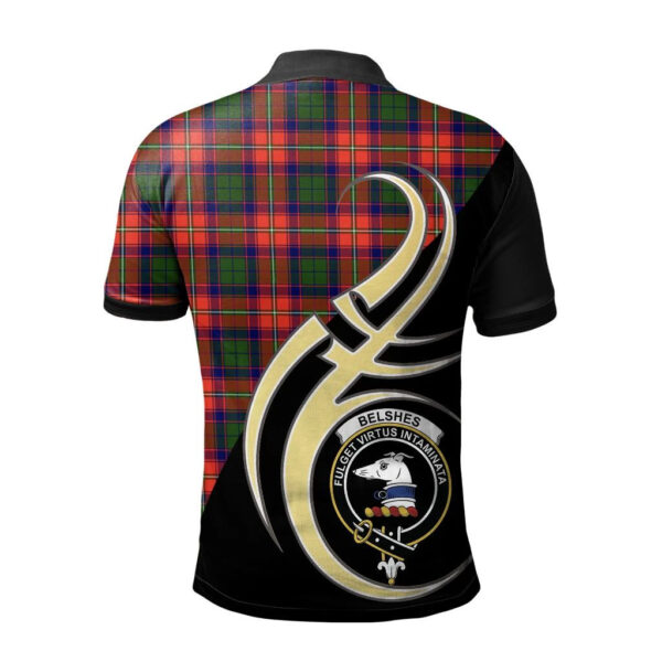 Belshes Clan Polo Shirt, Scottish Tartan Belshes Clans Polo Shirt Believe In Me Style - Image 2