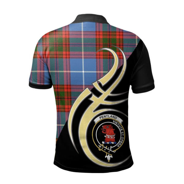 Pentland Clan Polo Shirt, Scottish Tartan Pentland Clans Polo Shirt Believe In Me Style - Image 2