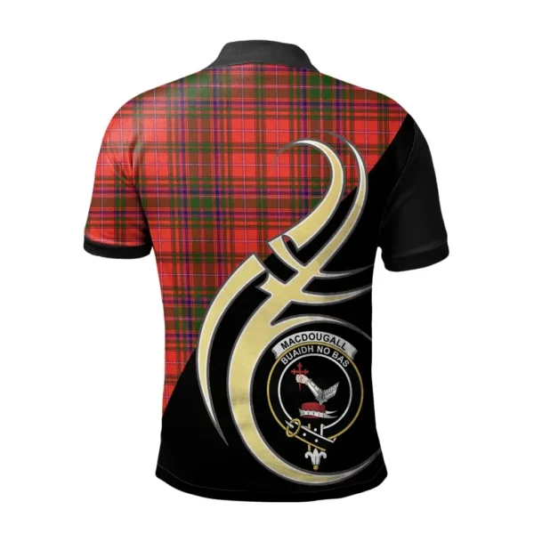 MacDougall Modern Clan Polo Shirt, Scottish Tartan MacDougall Modern Clans Polo Shirt Believe In Me Style - Image 2