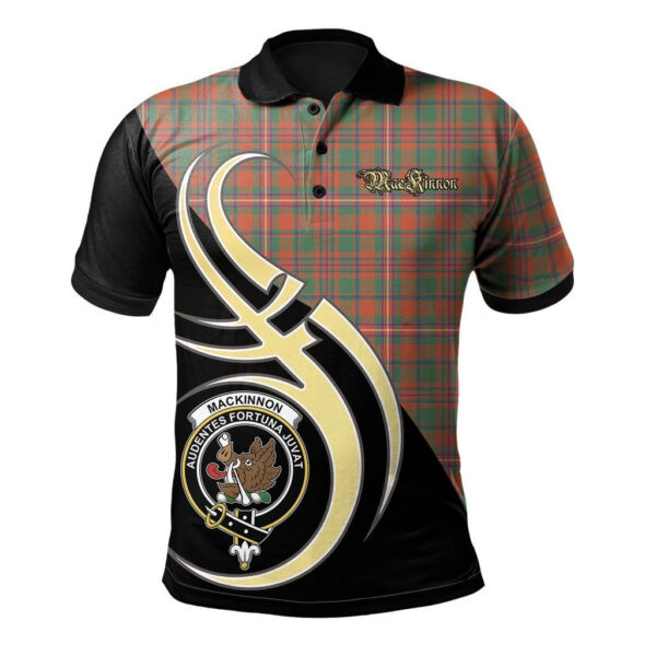 MacKinnon Ancient Clan Polo Shirt, Scottish Tartan MacKinnon Ancient Clans Polo Shirt Believe In Me Style