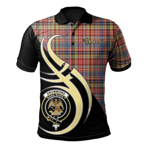 Drummond of Strathallan Clan Polo Shirt, Scottish Tartan Drummond of Strathallan Clans Polo Shirt Believe In Me Style