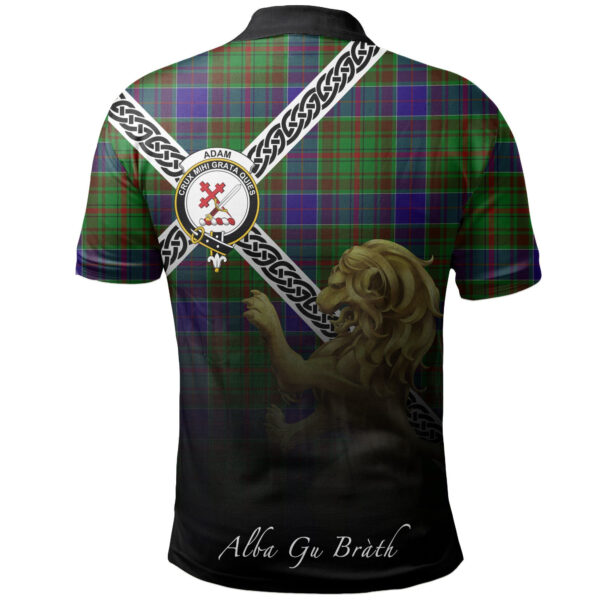 Adam Clan Polo Shirt, Scottish Tartan Adam Clans Polo Shirt Celtic Lion Style - Image 2