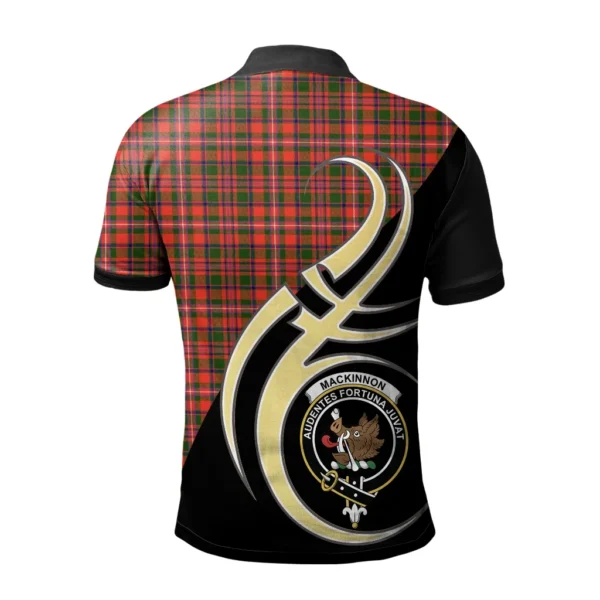 MacKinnon Modern Clan Polo Shirt, Scottish Tartan MacKinnon Modern Clans Polo Shirt Believe In Me Style - Image 2