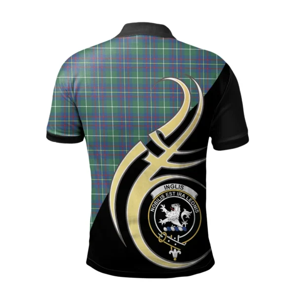 Inglis Ancient Clan Polo Shirt, Scottish Tartan Inglis Ancient Clans Polo Shirt Believe In Me Style - Image 2