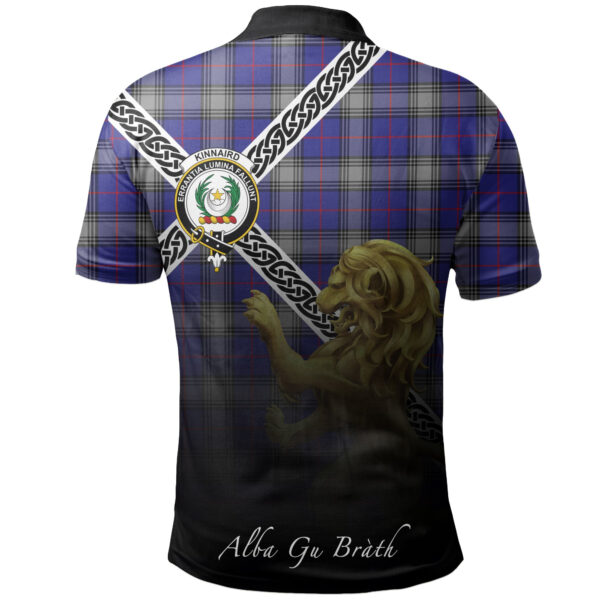 Kinnaird Clan Polo Shirt, Scottish Tartan Kinnaird Clans Polo Shirt Celtic Lion Style - Image 2