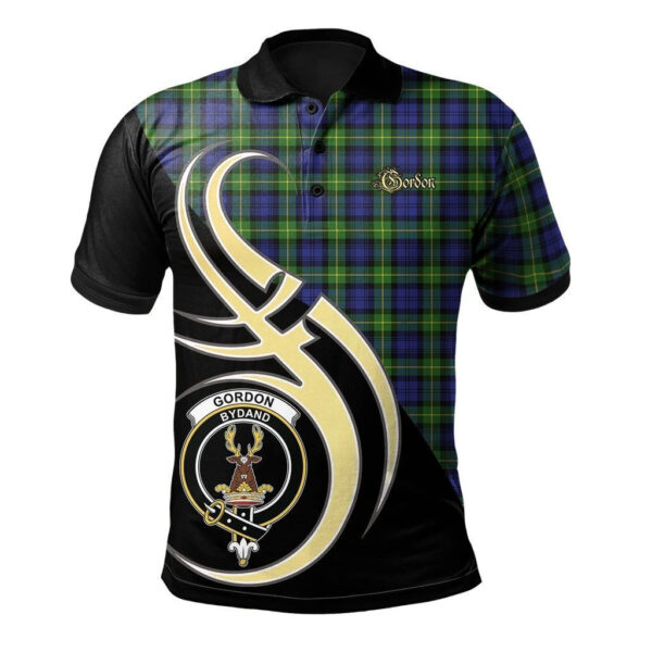 Gordon Modern Clan Polo Shirt, Scottish Tartan Gordon Modern Clans Polo Shirt Believe In Me Style