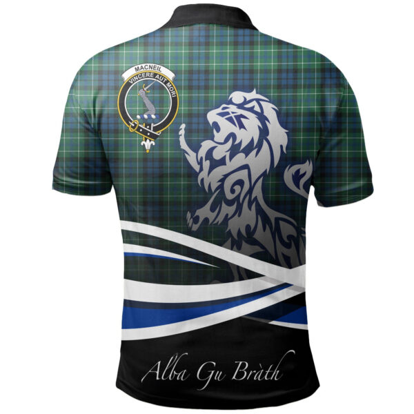 MacNeill of Colonsay Ancient Clan Polo Shirt, Scottish Tartan MacNeill of Colonsay Ancient Clans Polo Shirt Crest Lion Style - Image 2