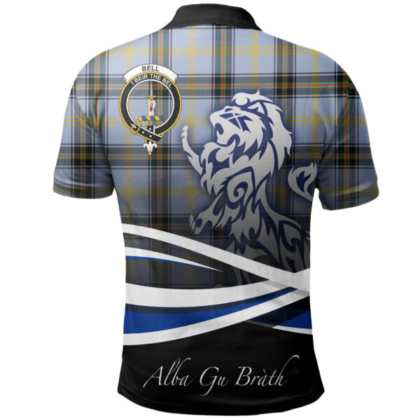 Bell of the Borders Clan Polo Shirt, Scottish Tartan Bell of the Borders Clans Polo Shirt Crest Lion Style - Image 2