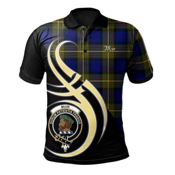 Muir Clan Polo Shirt, Scottish Tartan Muir Clans Polo Shirt Believe In Me Style