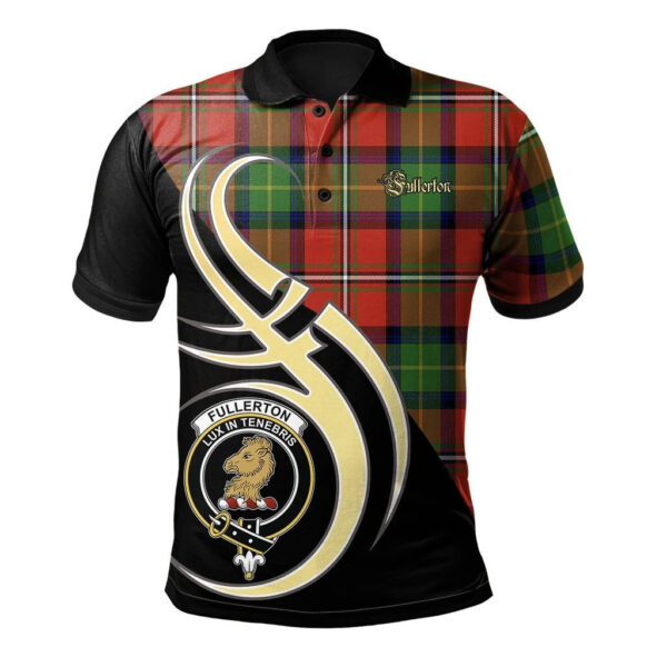 Fullerton Clan Polo Shirt, Scottish Tartan Fullerton Clans Polo Shirt Believe In Me Style